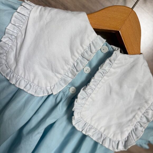 Southern Siblings Light Blue Dress Floral Embroidery Ruffle Girls 3T see INFO - Picture 6 of 8